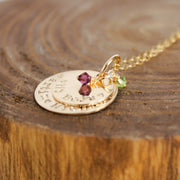 Gold Fill Mother Necklace with Birthstones 