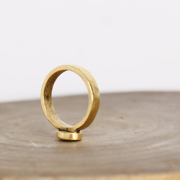 Gold Selenite Ring 