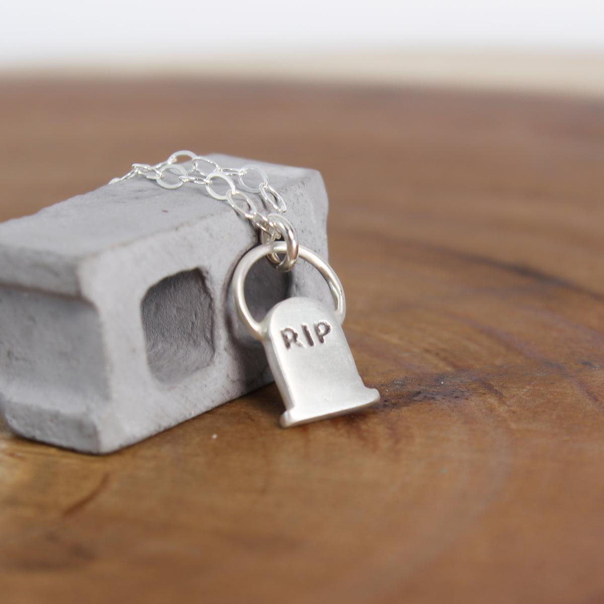 Halloween Gravestone Necklace 