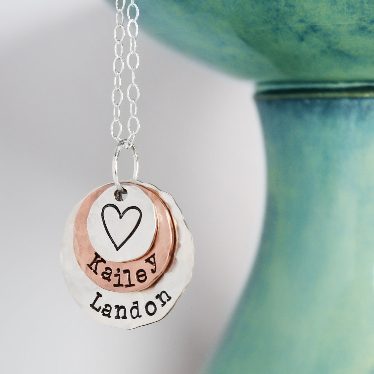 Silver & Copper Mother Necklace 