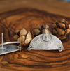 Large Silver Post Earrings - Horizon 