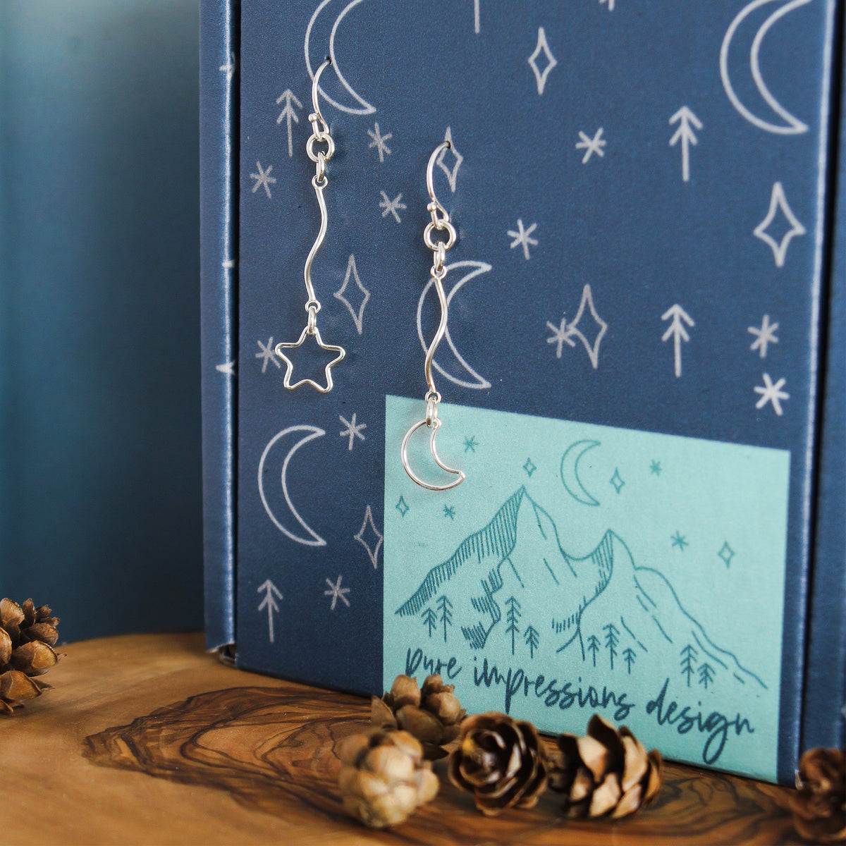 Rope the Moon & Stars Earrings 