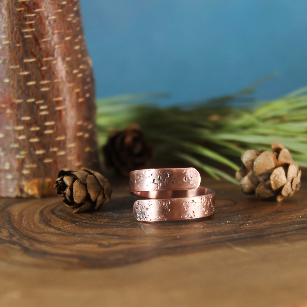 Copper Wrapped Rings Copper Wrap Ring Galaxy Pure Impressions Design