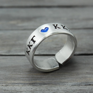 Kappa Kappa Gamma Heart Ring 