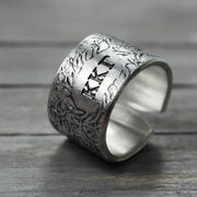 Kappa Kappa Gamma Floral Textured Ring 