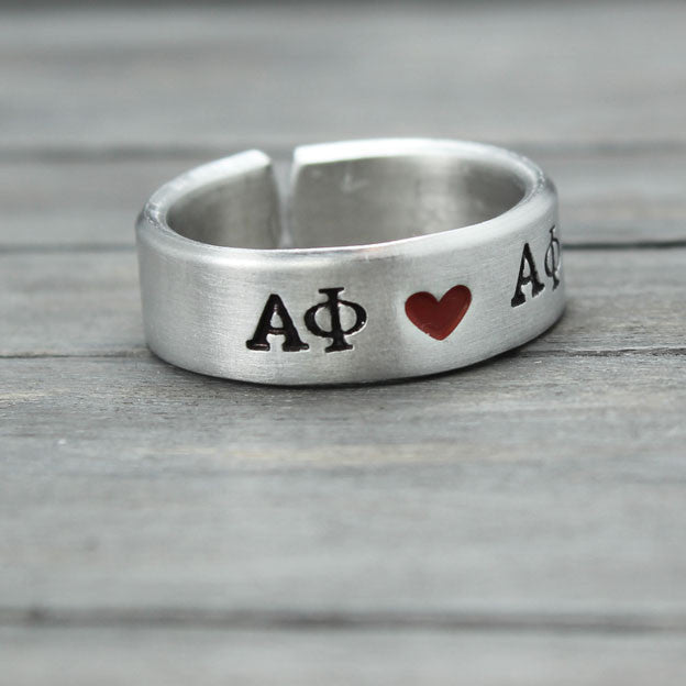 Alpha Phi Heart Ring 