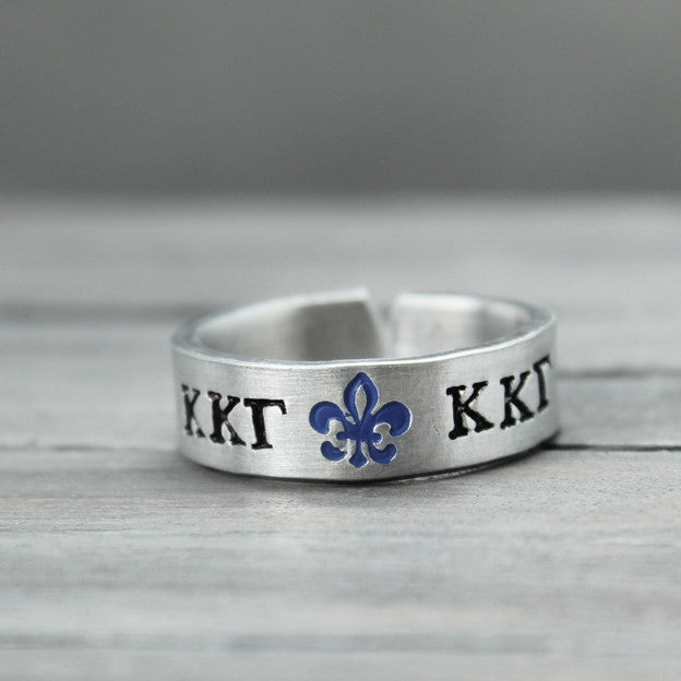 Kappa Kappa Gamma Fleur De Lis Ring 