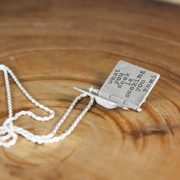 What You Seek Book Pendant 