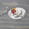 Silver Mother Necklace Cursive 