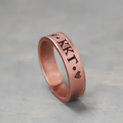 Kappa Kappa Gamma Thin Copper Ring 
