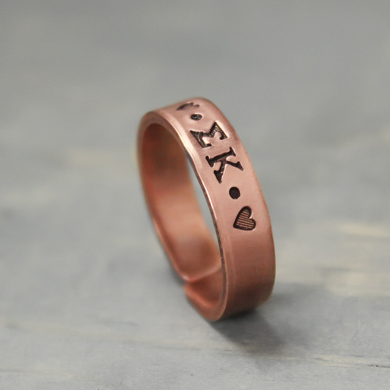 Sigma Kappa Thin Copper Ring 