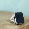 Blue Azurite Ring Square 