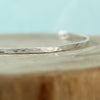 Hammered Silver Cuff Skinny 
