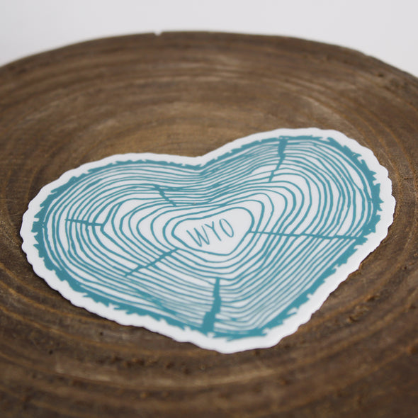 Wyoming Sticker Teal 