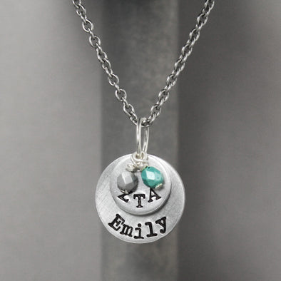 Zeta Tau Alpha Stacked Necklace 