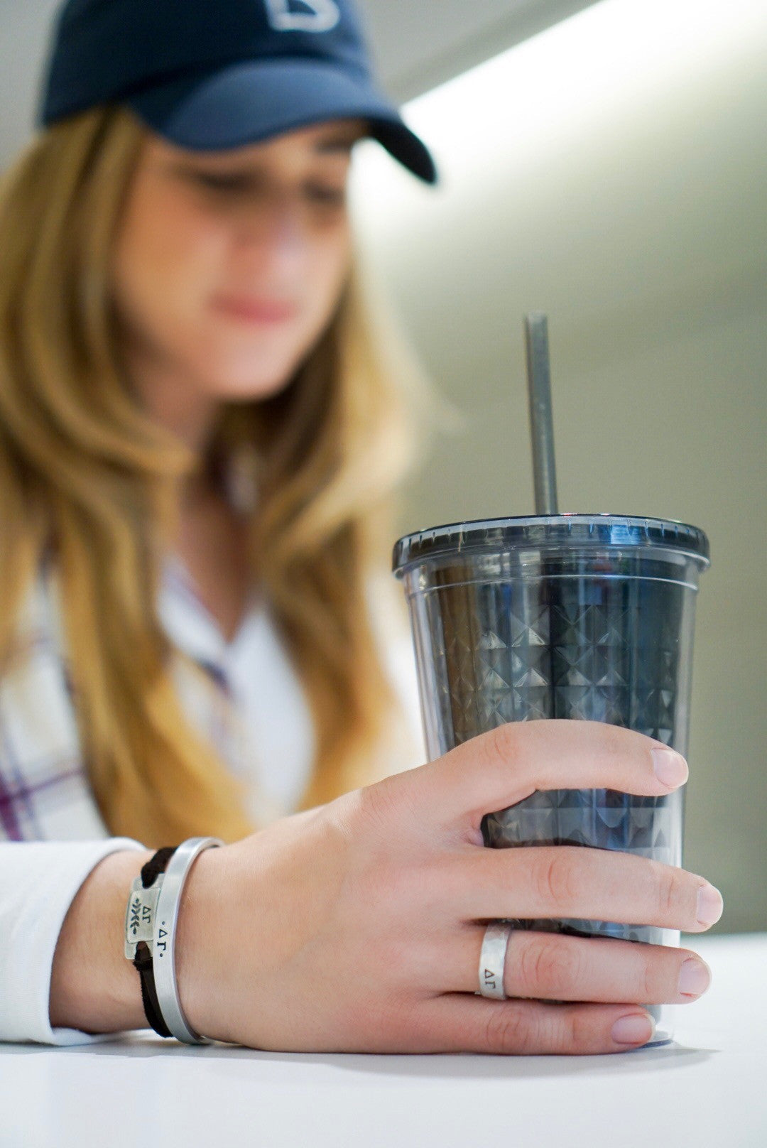 Delta Gamma Leather Bracelet 