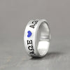 Alpha Omega Epsilon Heart Ring 