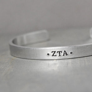 Zeta Tau Alpha Aluminum Cuff 
