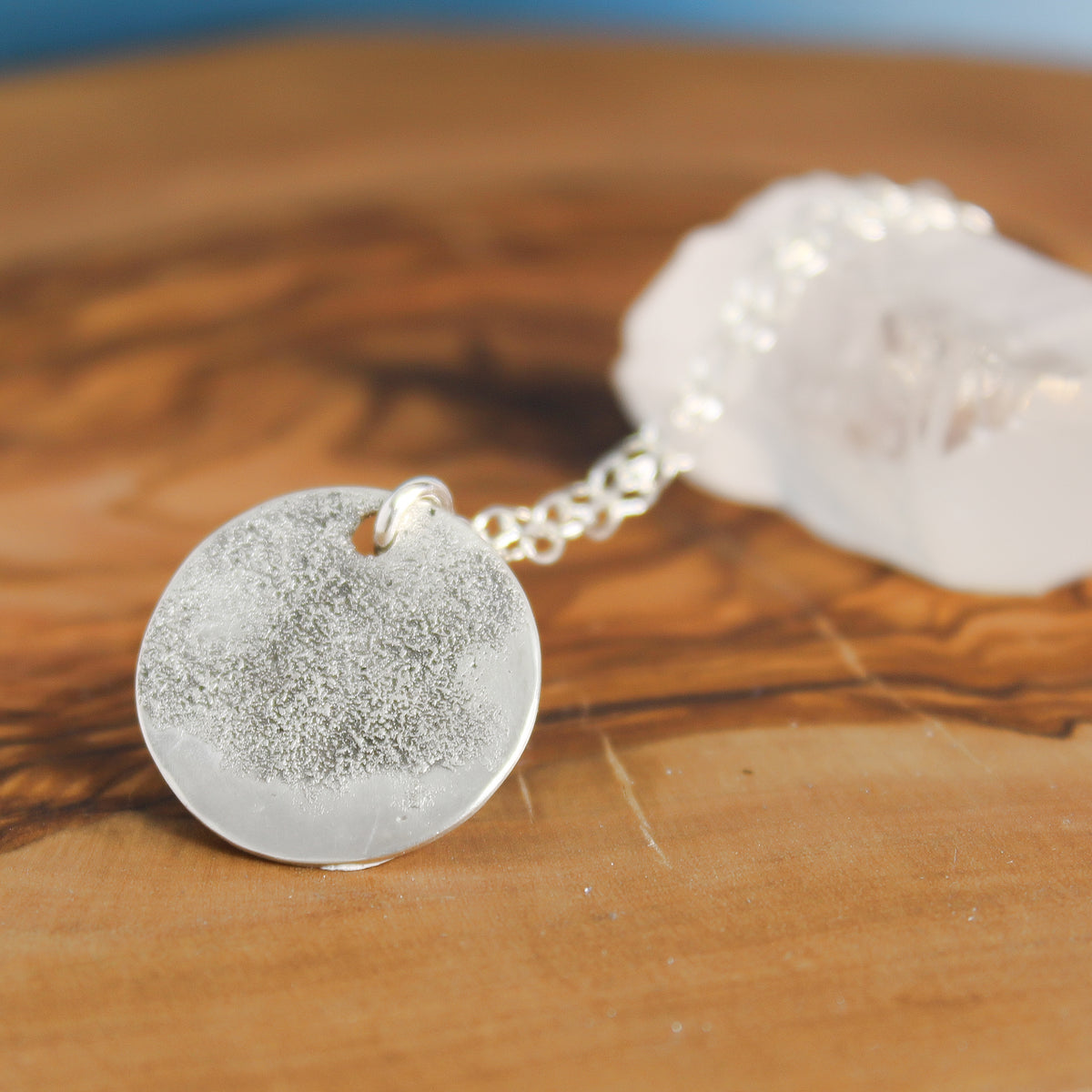 Textured Silver Necklace 