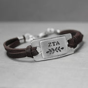 Zeta Tau Alpha Leather Bracelet 