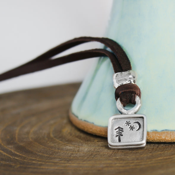 Leather Tree Necklace 