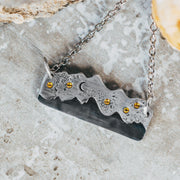 Mountain Range Necklace With Stars 