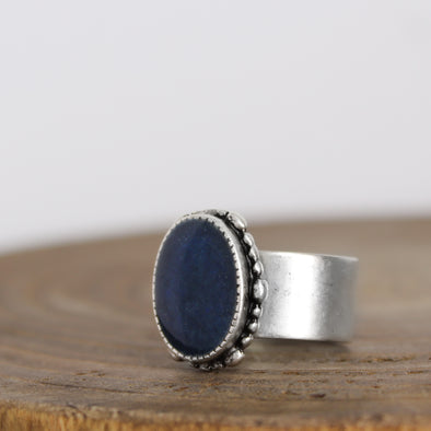 Large Blue Azurite Ring 