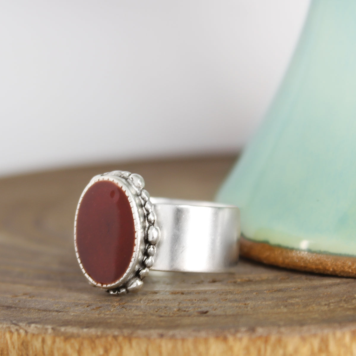 Large Red Hematite Ring 