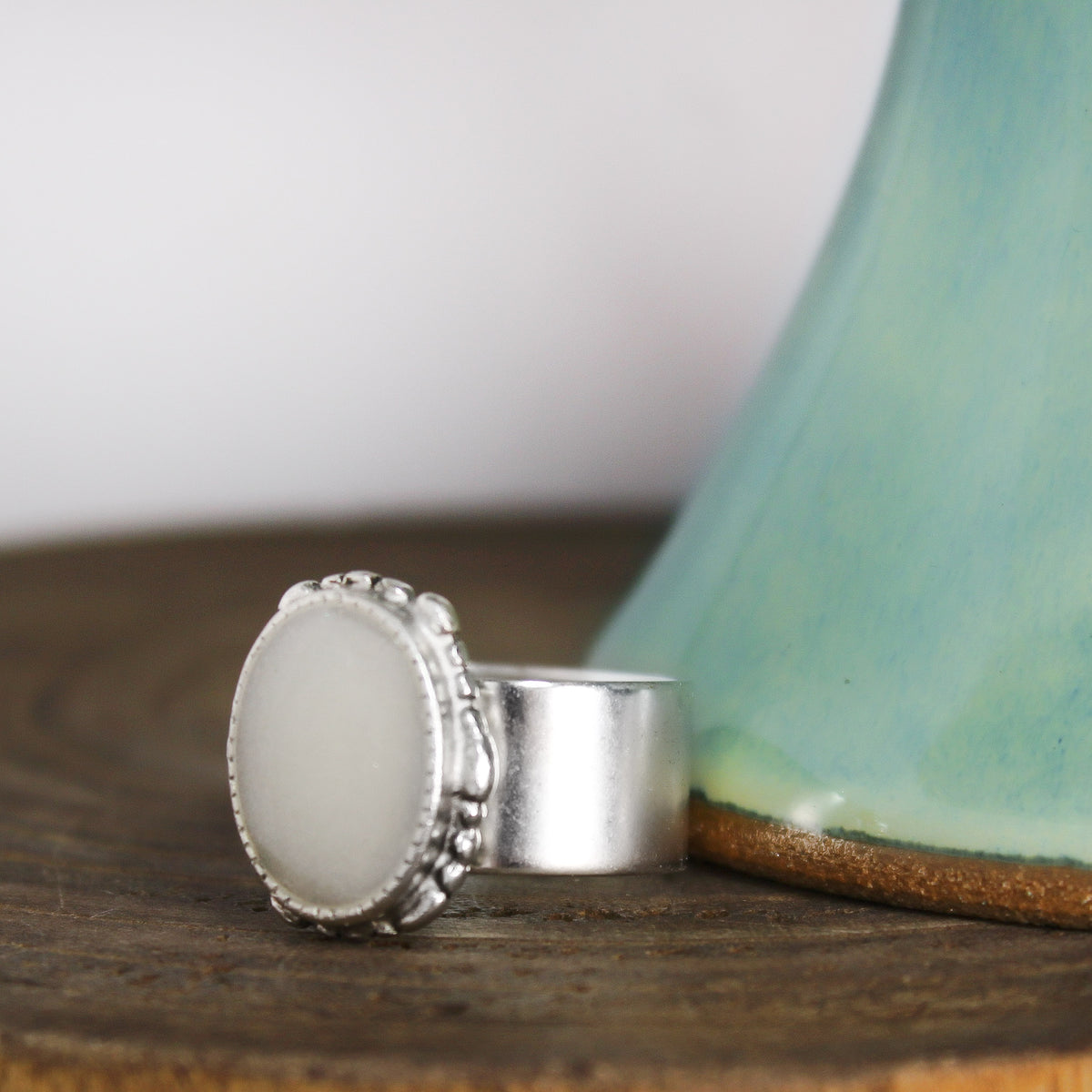 Large Selenite Ring 