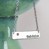 Name Necklace with Birthstone 