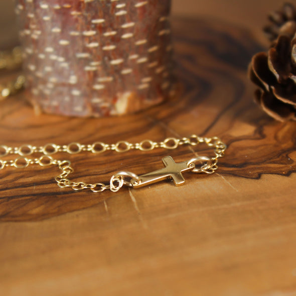 Gold Cross Necklace 