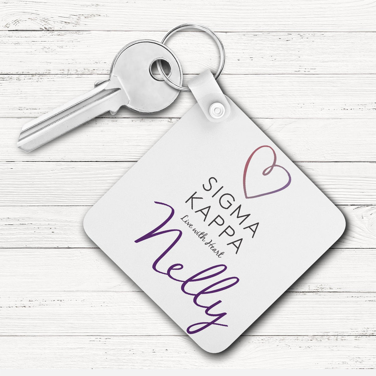 Sigma Kappa Square Key Chain 