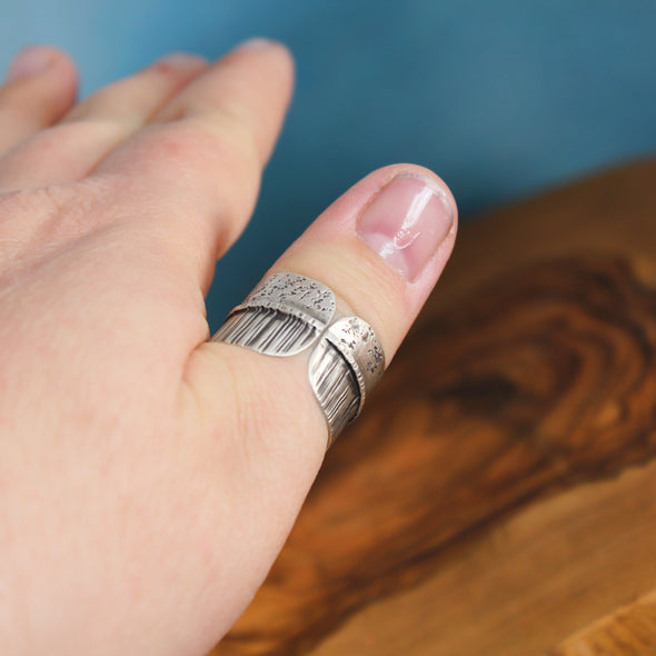 Wide Sterling Silver Ring 