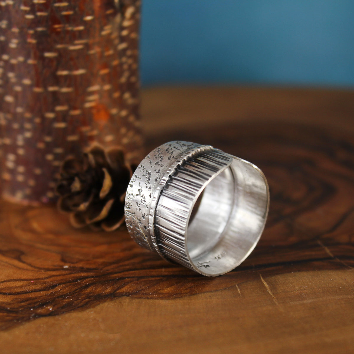 Wide Sterling Silver Ring 