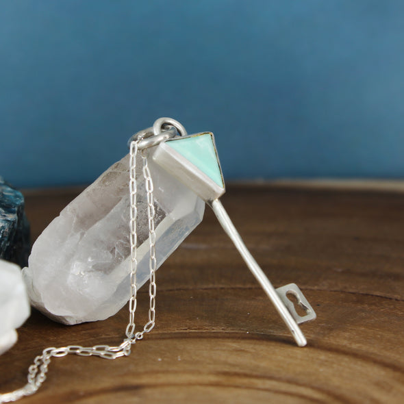 Turquoise Key Necklace 