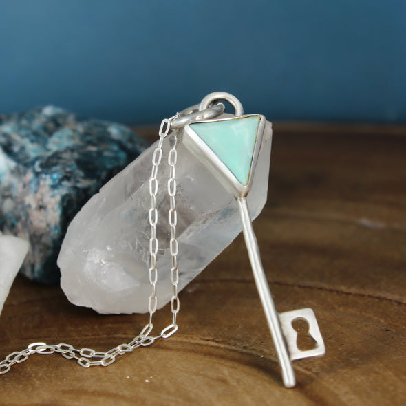 Turquoise Key Necklace 