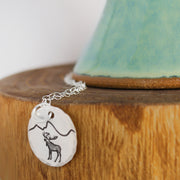 Silver Moose Mountain Necklace 