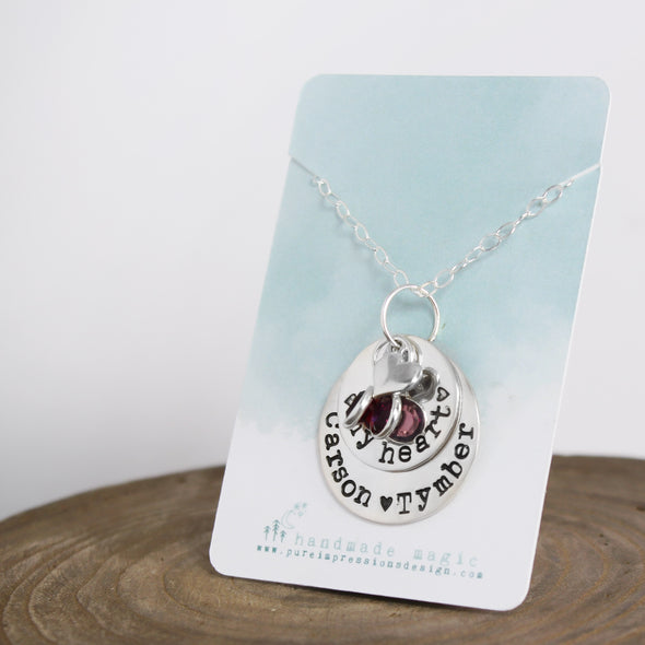 My Heart Silver Mother Necklace 