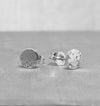 Silver Full Moon Earrings 