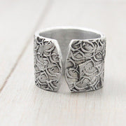 Chi Omega Floral Texture Ring 